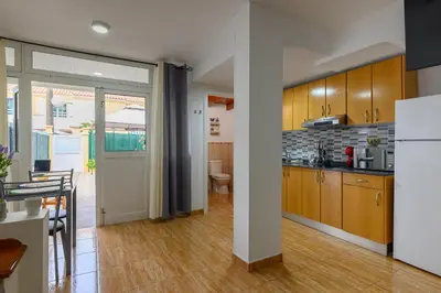 Una cocina o zona de cocina en Bungalow with Terrace BBQ Pool in Maspalomas