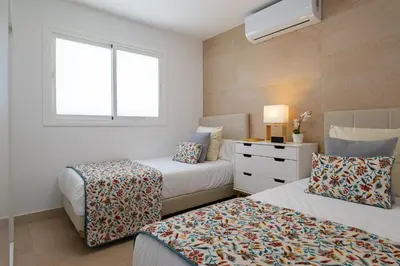 Cama o camas de una habitación en Apto Danubio Ocean View
