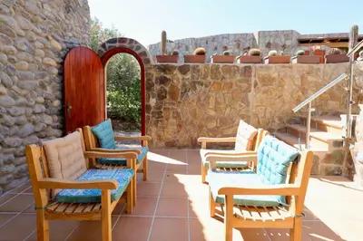 Un balcón o terraza de CASA BLISS - LUXURY VILLA 3 BEDROOMS TAURO GOLF Wifi MOGAN