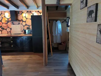 Una cocina o zona de cocina en Angels Cabin