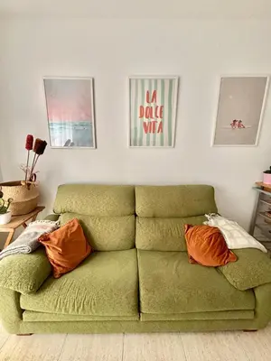 Zona de estar de El céntrico apartamento