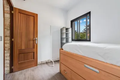 Cama o camas de una habitación en Bungalow Albatros Relajante BBQ en Maspalomas