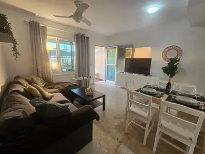 Zona de estar de Cozy home with terrace and access to swimming pool