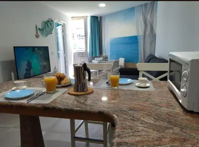 Una cocina o zona de cocina en Seaside Aguila Playa 326