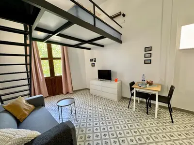 Una televisión o centro de entretenimiento en Studio La Palma