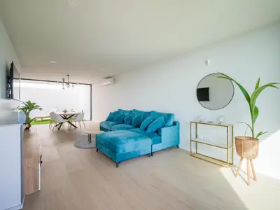 Zona de estar de Sunset Beach Chalet
