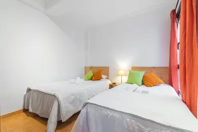 Cama o camas de una habitación en Home2Book Bright Retreat with Pool, Sardina Beach