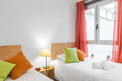 Cama o camas de una habitación en Home2Book Bright Retreat with Pool, Sardina Beach