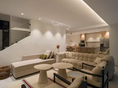 Zona de estar de Las Burras Ocean Front Views
