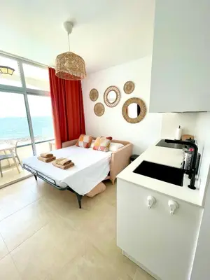 Cama o camas de una habitación en Luxury Apartment Playa del Cura