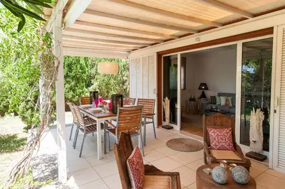 Jardín al aire libre en Bungalow Melocotones Maspalomas Golf