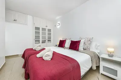 Cama o camas de una habitación en Apartment Las Palmas city center,near to the beach