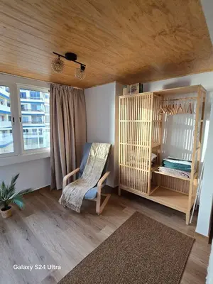 Cama o camas de una habitación en BEACH Arguineguin SEA VIEW 7 CHG FAMILY HOTEL