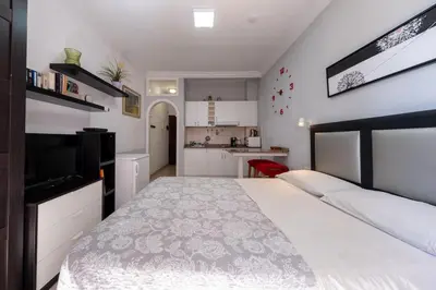 Cama o camas de una habitación en Estudio del Mar