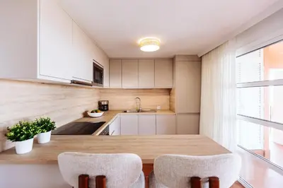 Una cocina o zona de cocina en Apartamento en Pasito Blanco PTOM11