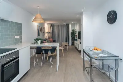 Una cocina o zona de cocina en Sun&Beach la Strada by Canarias Homelidays