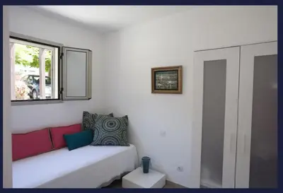 Cama o camas de una habitación en Relax Blue Marlin Pasito Blanco
