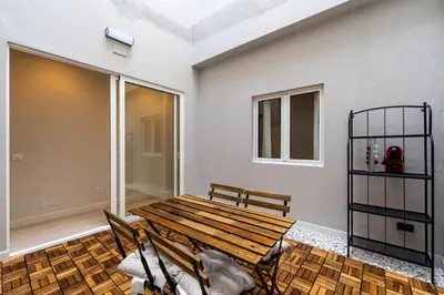 Zona de estar de House near the beach with rooftop and BBQ