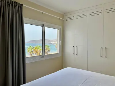 Cama o camas de una habitación en Terraza a Las Canteras