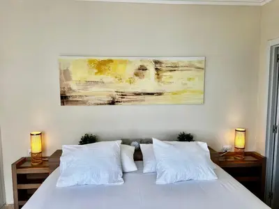 Cama o camas de una habitación en Terraza a Las Canteras