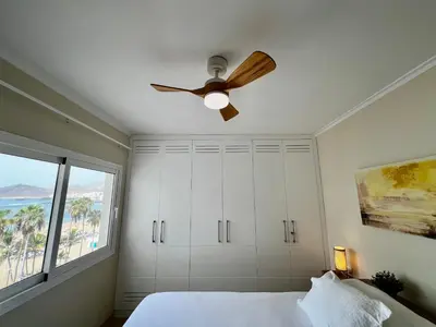 Cama o camas de una habitación en Terraza a Las Canteras
