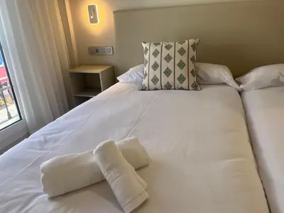Cama o camas de una habitación en Hola La Fuente