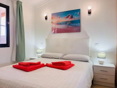 Cama o camas de una habitación en Santa Barbara Tropical by Alquiler de Sueno - 2 private terraces