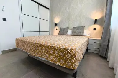 Cama o camas de una habitación en Fontanales Beach Flat