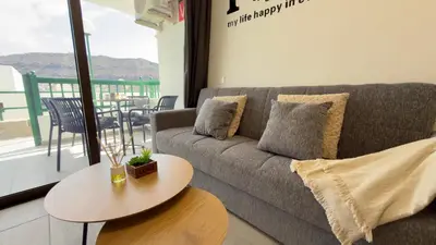 Zona de estar de Carolina apartment, two bedrooms with air conditioning and a fully equipped kitchen, close to the beach and shopping center