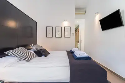 Cama o camas de una habitación en Villa Calma Tauro, Golf, Beach and Relax