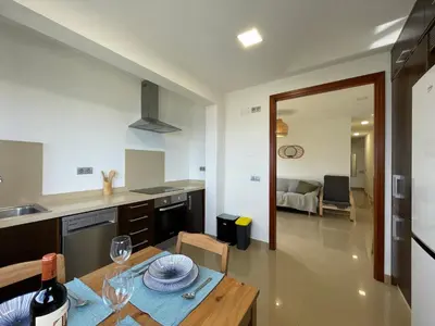 Una cocina o zona de cocina en Ocean View Quintanilla