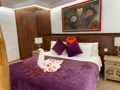 Cama o camas de una habitación en Relax in this Canary Islands Apartment with Breathtaking Mountain Views