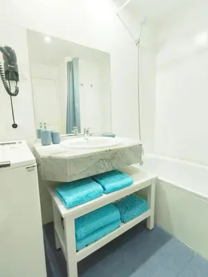 Cama o camas de una habitación en Blue Heaven