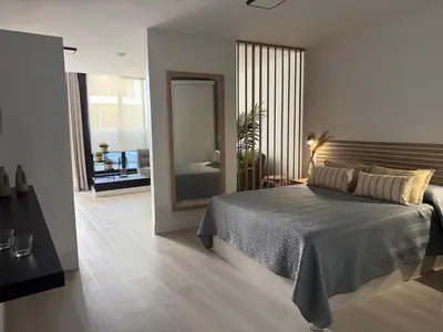 Cama o camas de una habitación en SUNSET GOLD - Encanto, sol y mar en Arguineguín