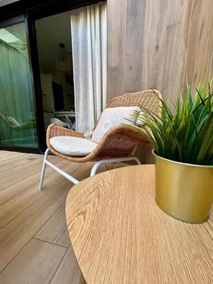 Zona de estar de New and cozy apartment next to the beach