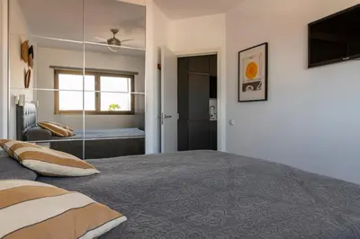 Cama o camas de una habitación en Renovated apartment close to Yumbo