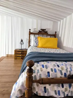 Cama o camas de una habitación en Villa Castillo Lomo Algodones