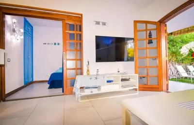 Una televisión o centro de entretenimiento en Villa Maspalomas Gran Canaria