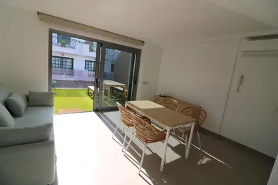Zona de estar de Arguineguin Bay Apartments-La Factoria