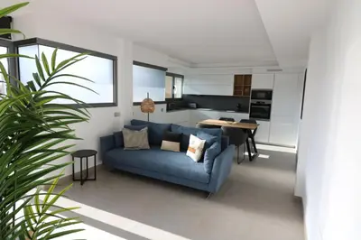Zona de estar de Arguineguin Bay Apartments-La Factoria