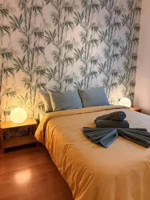 Cama o camas de una habitación en 3bedroom flat, 2 bath in Plaza de La feria