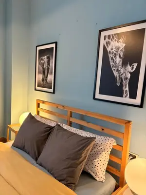 Cama o camas de una habitación en 3bedroom flat, 2 bath in Plaza de La feria
