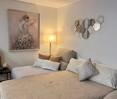 Cama o camas de una habitación en Loft Dalia Las Canteras Beach, free parking&wifi