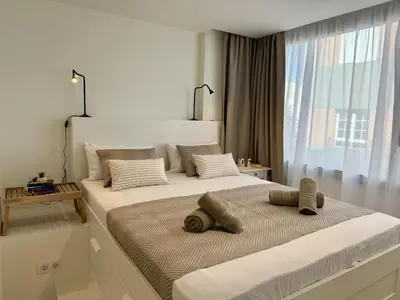 Cama o camas de una habitación en Aquamarine Beach by SunHousesCanarias