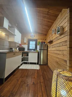 Una cocina o zona de cocina en CABAÑA Mirador de las Lagunetas