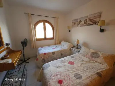Cama o camas de una habitación en Luxurious Apartment with Private Terrace and Garden in Las Palmas