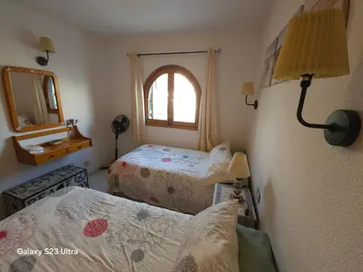 Cama o camas de una habitación en Luxurious Apartment with Private Terrace and Garden in Las Palmas