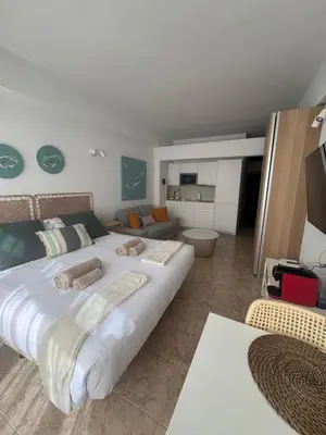 Cama o camas de una habitación en Apartamento Playa 48