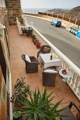 Zona de estar de Modern apartment Arguineguin