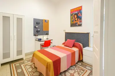 Cama o camas de una habitación en Domingo J Navarro